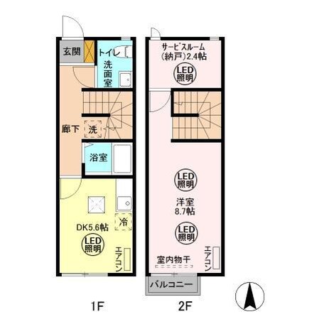 ファンテン・ヴィラＤの物件間取画像